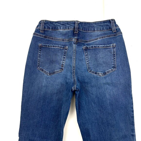 Time And Tru Straight Leg Women's size 4 Dark Wash Blue Denim jeans   Great Cond - Picture 3 of 3